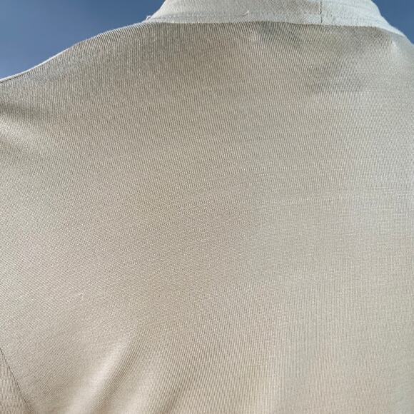 MAX MARA Size S Beige Rayon Silk Wrap Cardigan - Picture 6 of 8